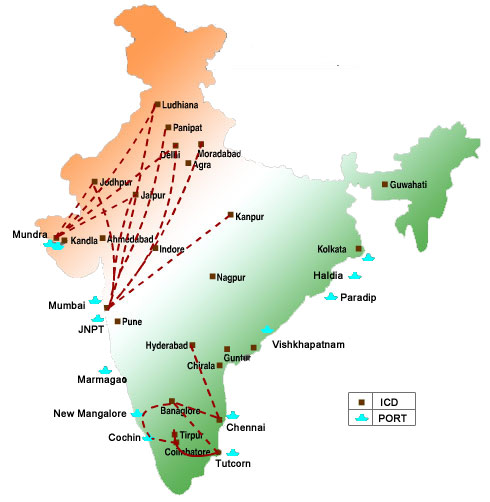Indian  Sea Ports & ICDs